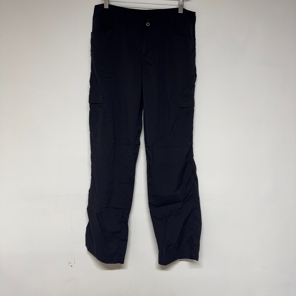 Patagonia Pants Size 10 Womens Cargo Nylon Straight Leg Lightweight Hiking Black